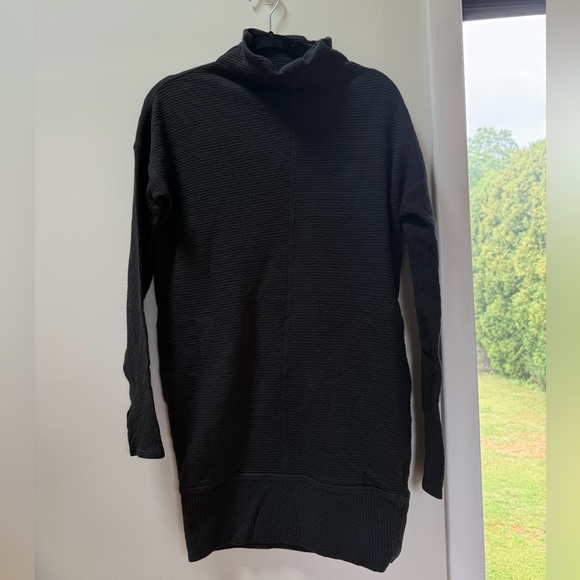 Lululemon Women’s Call for Cozy Pocket Mock Neck LS Sweater Dress Black Size 6 - Picture 4 of 8